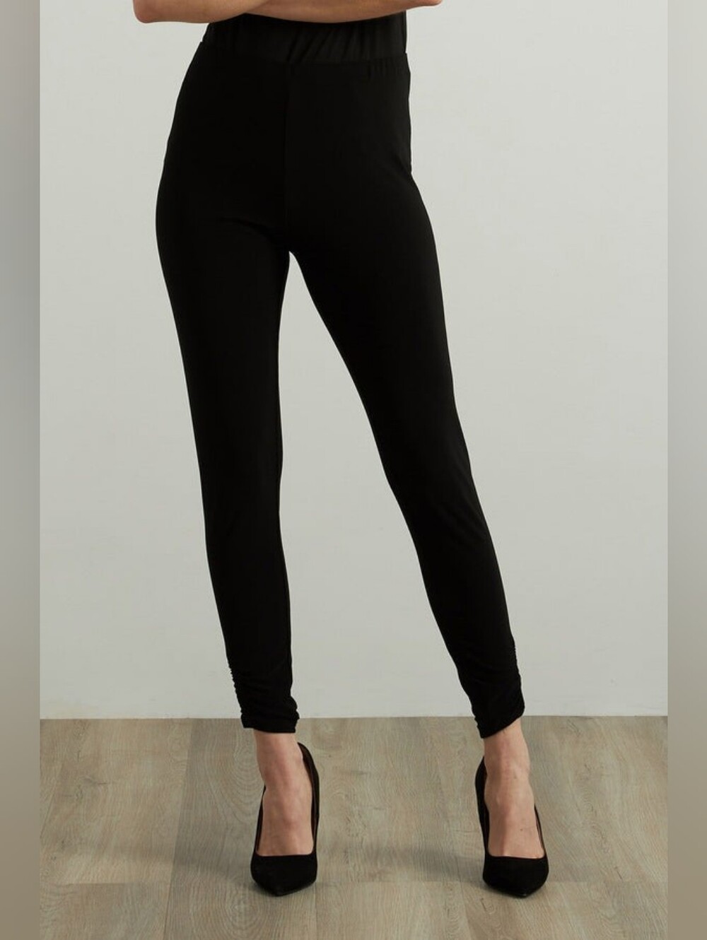 NWT Joseph Ribkoff ELLA Black Cut-Out High Rise Leggings Stretch Pull On Sz  8